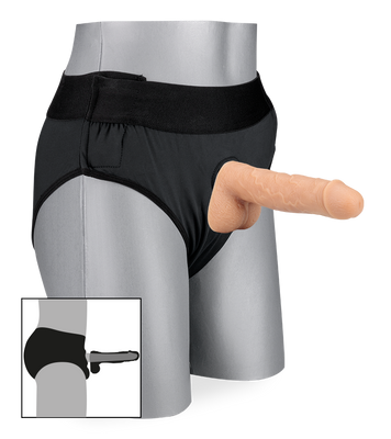 Charles hollow silicone strap-on dildo 6.75 inches