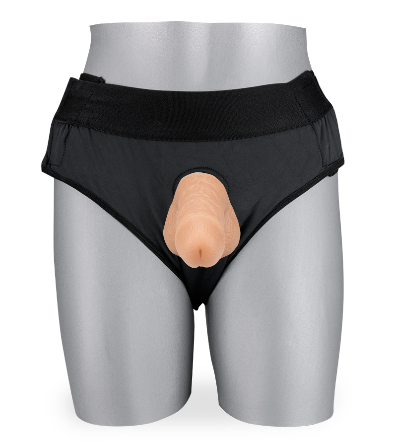 Charles hollow silicone strap-on dildo 6.75 inches