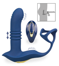 Load image into Gallery viewer, Chicago vibrating and thrusting prostate massager