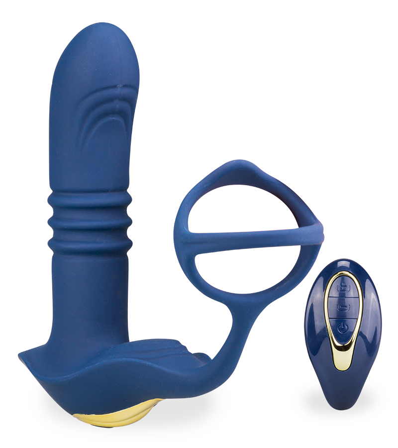 Chicago vibrating and thrusting prostate massager