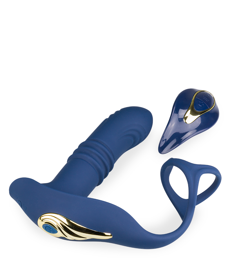 Chicago vibrating and thrusting prostate massager