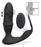 Clark thrusting and vibrating butt plug with cock ring
