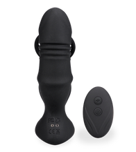Load image into Gallery viewer, Clark thrusting and vibrating butt plug with cock ring