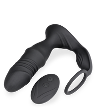 Load image into Gallery viewer, Clark thrusting and vibrating butt plug with cock ring