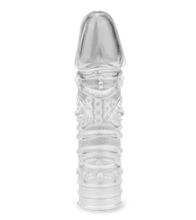 Load image into Gallery viewer, Clear textured medium penis sleeve 6.00 inches