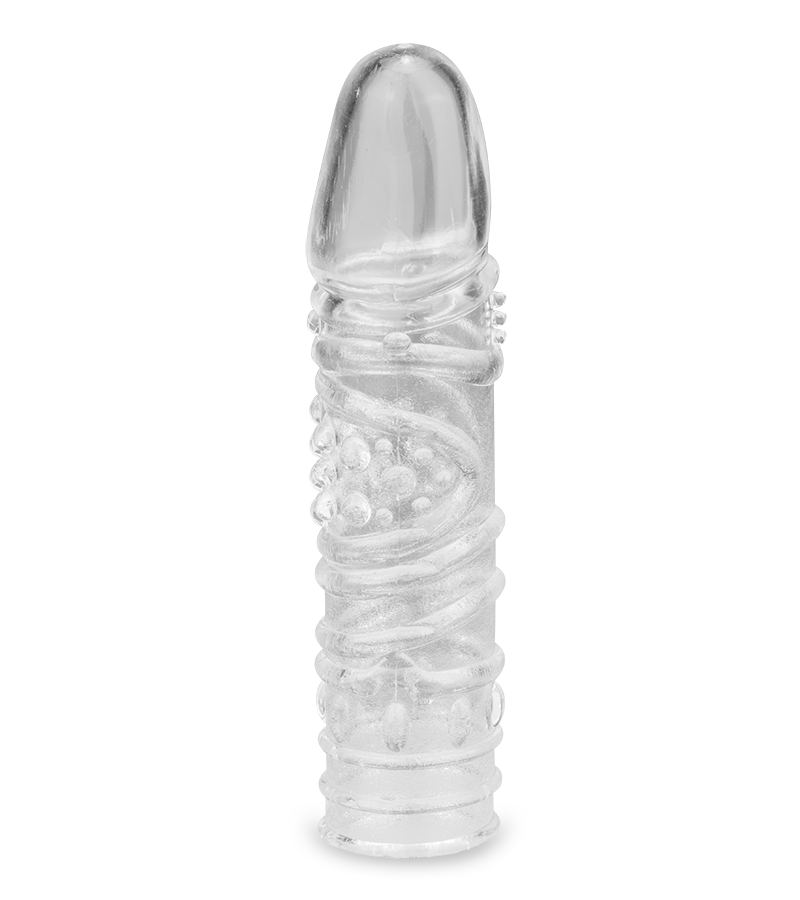 Clear textured medium penis sleeve 6.00 inches