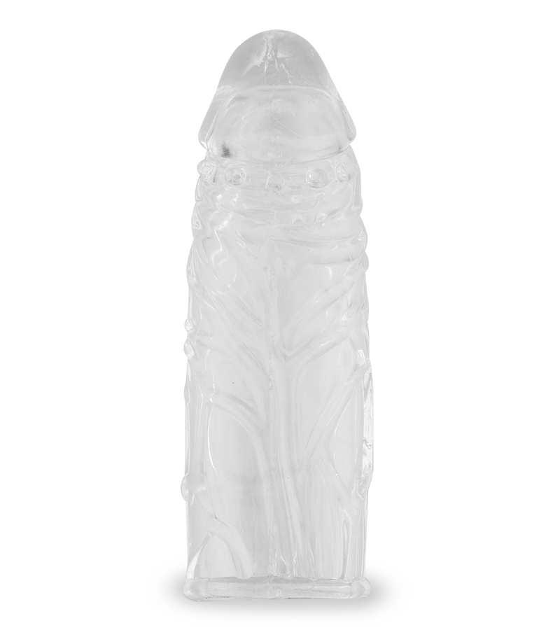 Clear veined-shaft penis-enhancing sleeve