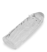 Load image into Gallery viewer, Clear veined-shaft penis-enhancing sleeve