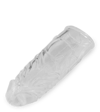 Load image into Gallery viewer, Clear veined-shaft penis-enhancing sleeve