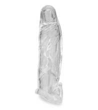 Load image into Gallery viewer, Clear veiny penis sleeve with ball loop