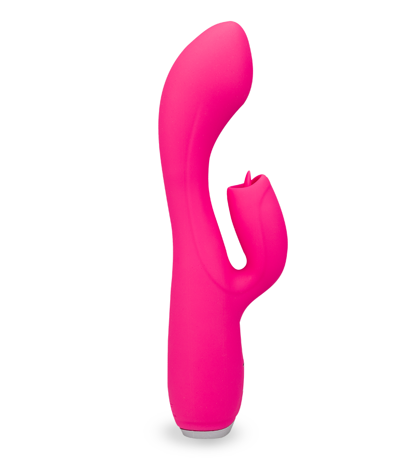 Clit-stimulating tongue rabbit vibrator
