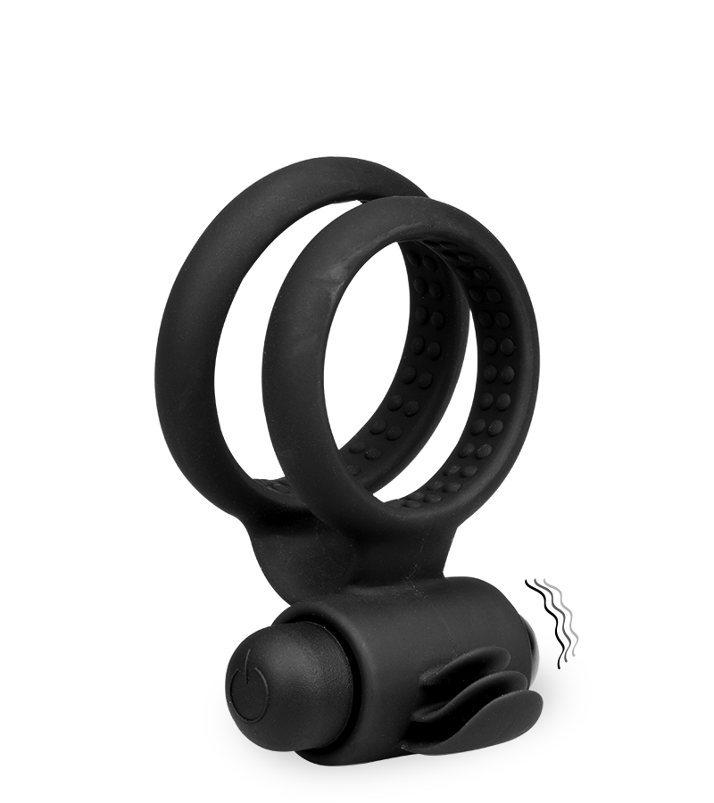 Co-Pilot vibrating double cock ring