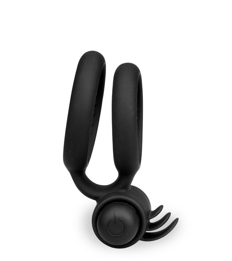Co-Pilot vibrating double cock ring