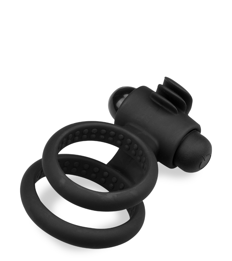 Co-Pilot vibrating double cock ring
