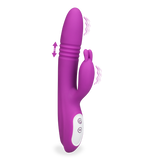 Cocktail thrusting rabbit vibrator
