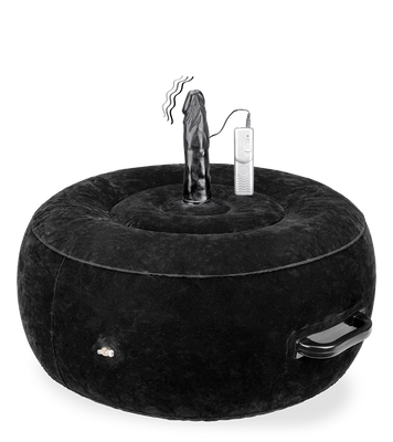 Crazy Rider round inflatable pillow with vibrating dildo