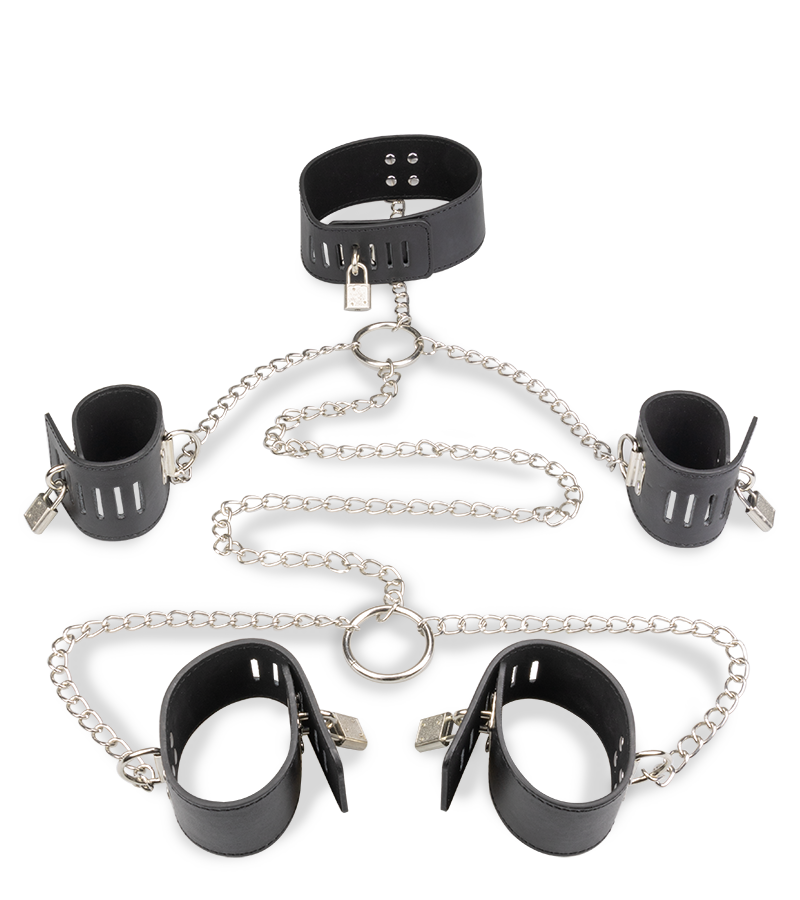 Cross handcuffs with submission collar