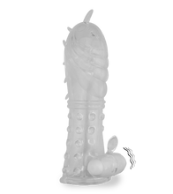 Load image into Gallery viewer, Crystal textured vibrating penis sleeve