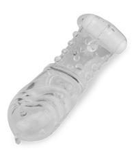 Load image into Gallery viewer, Crystal textured vibrating penis sleeve