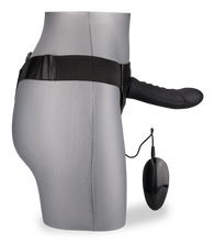 Load image into Gallery viewer, Curved vibrating hollow silicone strap on dildo