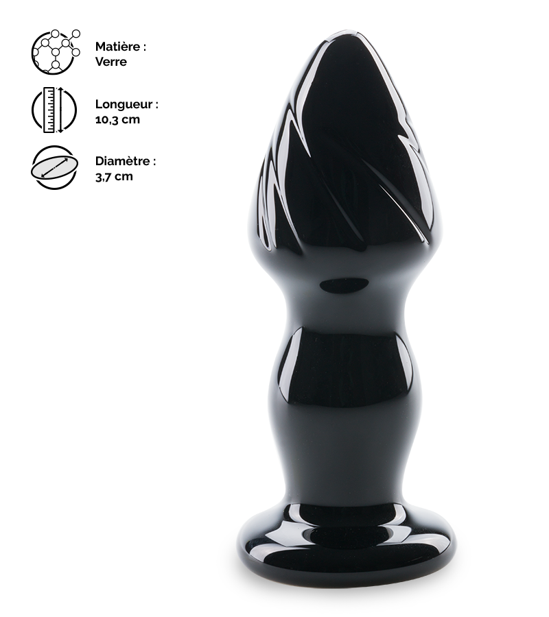 Dahlia glass butt plug