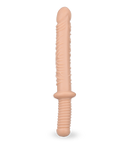 Damocles ribbed double-ended dildo
