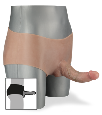 Dany strap-on hollow second skin curved dildo