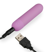 Load image into Gallery viewer, Dazzling rechargeable silicone bullet vibrator