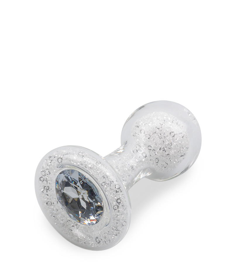 Diamond glass butt plug