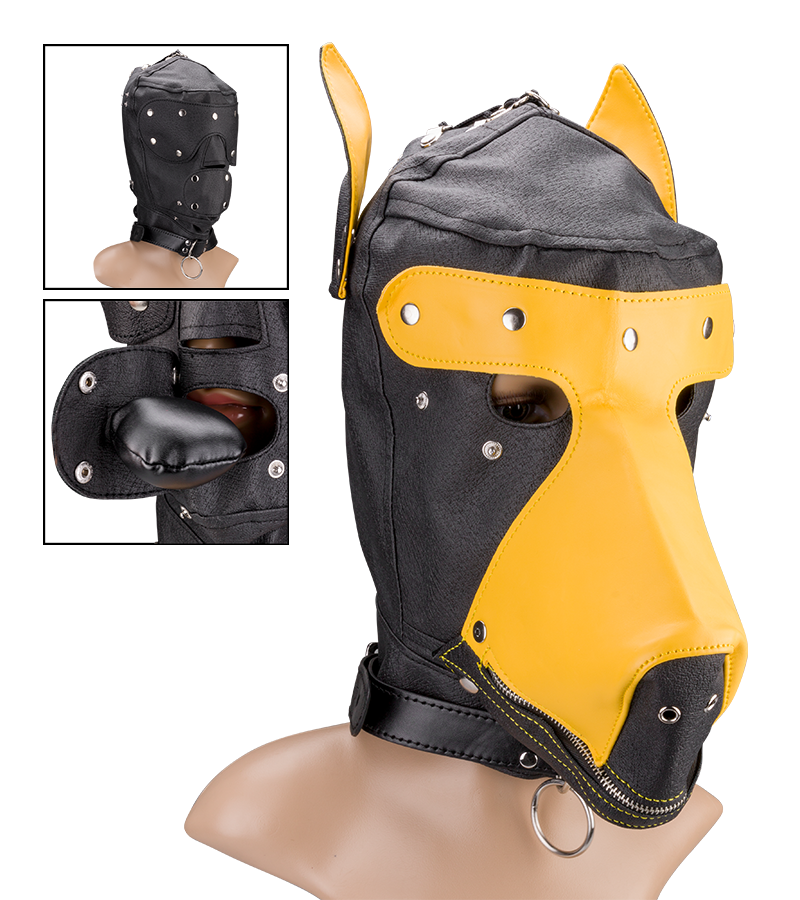 Doberman BDSM hood for puppy play