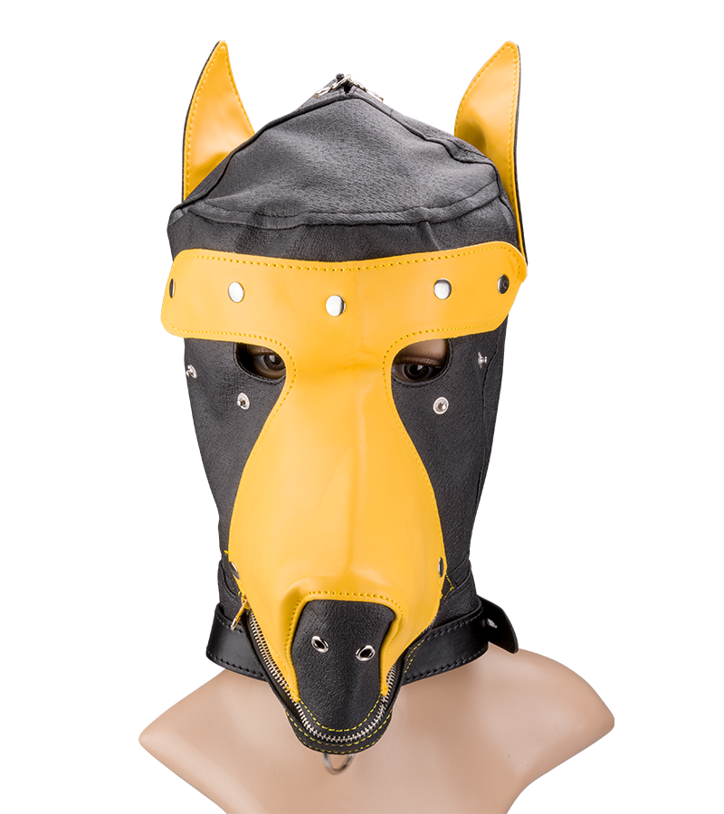Doberman BDSM hood for puppy play