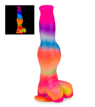 Load image into Gallery viewer, Dobermann glow-in-the-dark suction-cup dog dildo