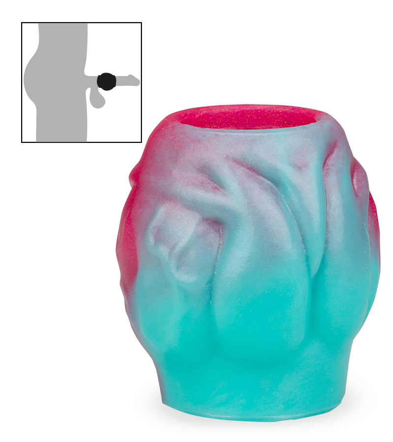 Dog penis sleeve with knot