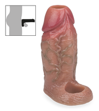 Load image into Gallery viewer, Dorian realistic liquid silicone cock sleeve 4.50 inches