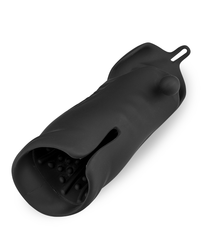 Double-entry automatic masturbator for balls and tip