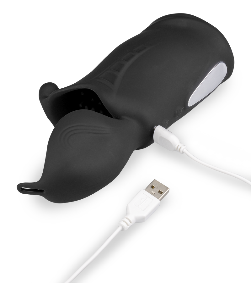 Double-entry automatic masturbator for balls and tip