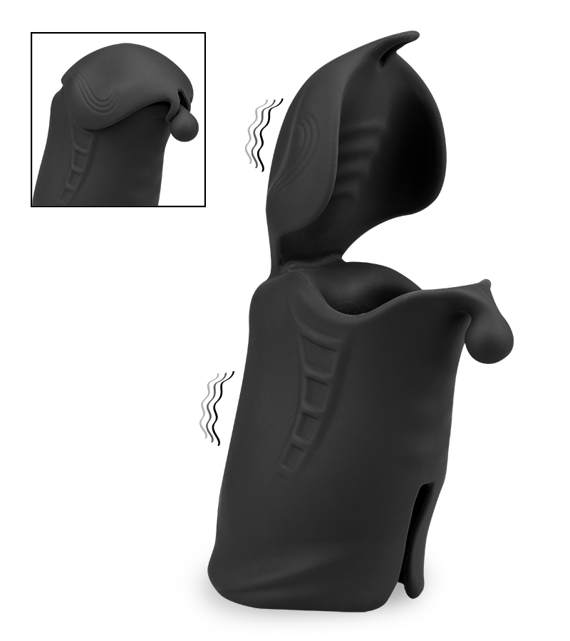 Double-entry automatic masturbator for balls and tip