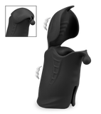 Double-entry automatic masturbator for balls and tip