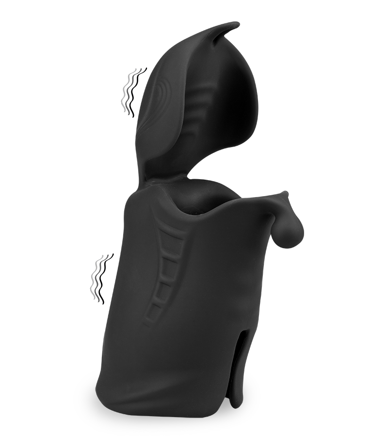 Double-entry automatic masturbator for balls and tip