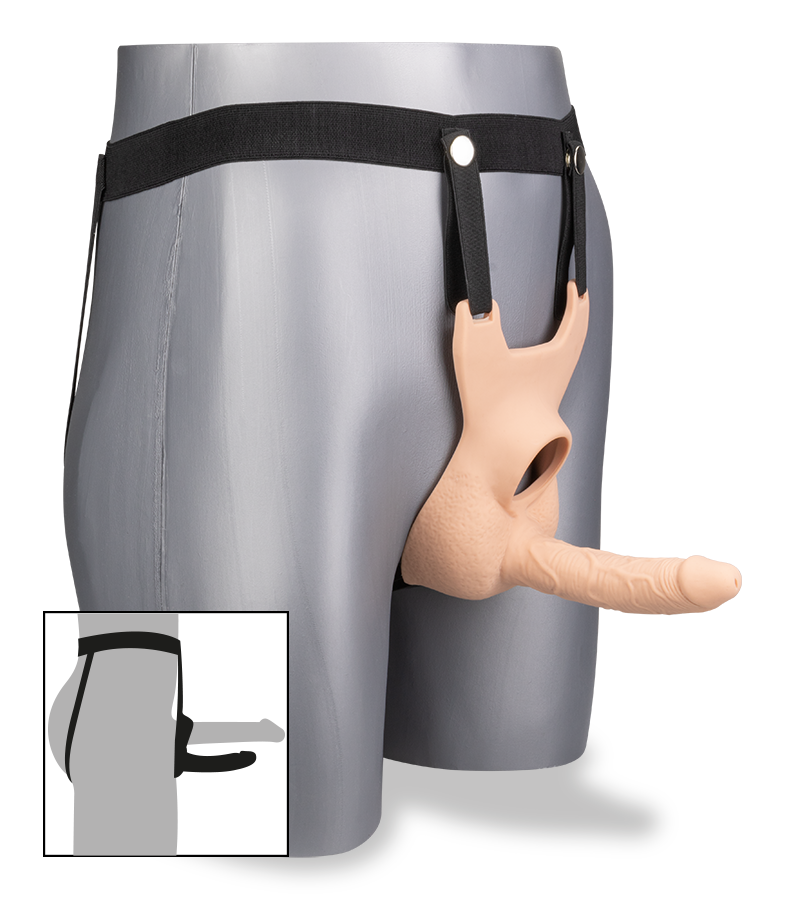 Double penetration dildo harness