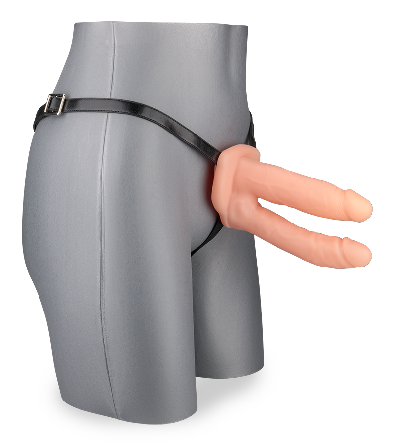 Double penetration hollow penis sleeve