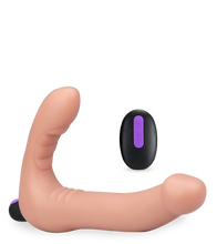 Load image into Gallery viewer, Double-penis strap-on dildo 20 modes