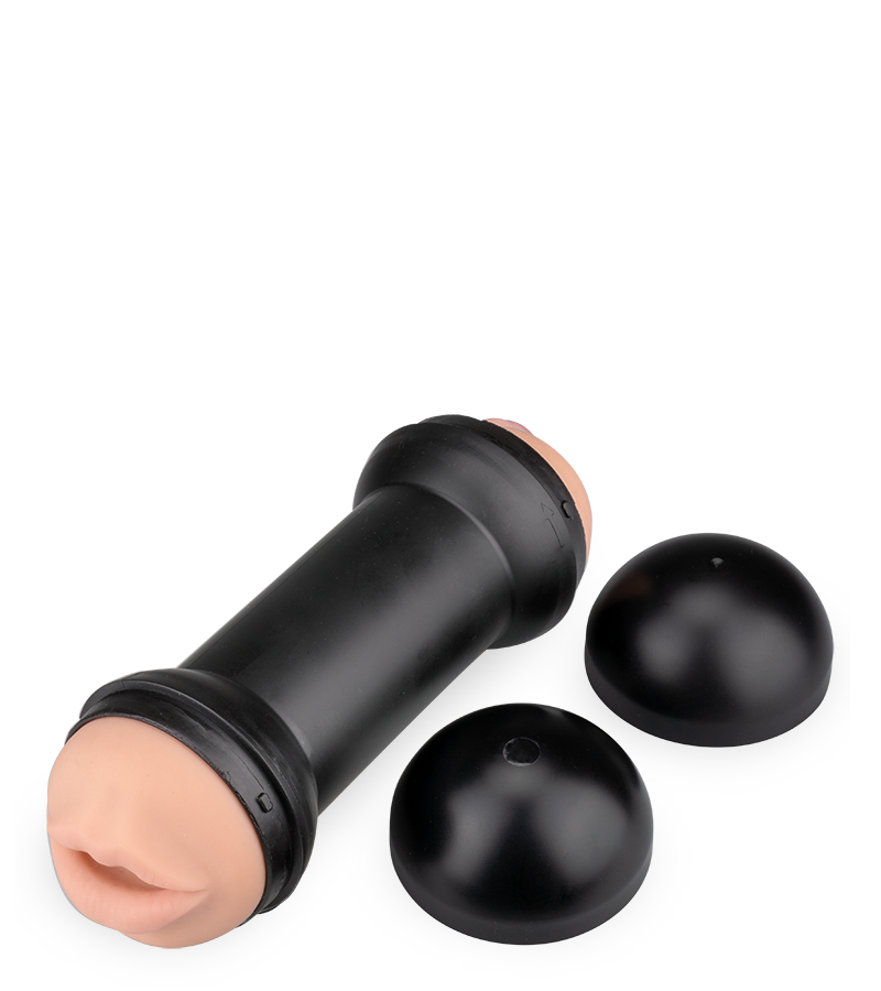 Double-sided vagina and mouth masturbator