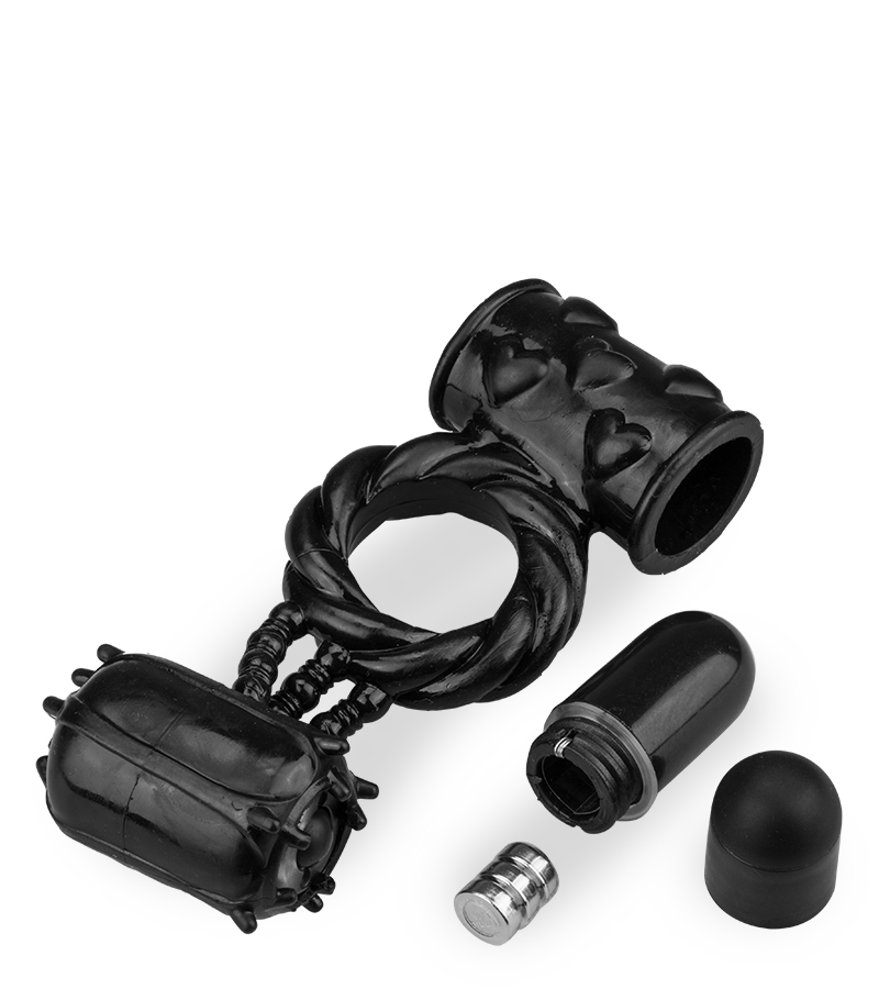 Double vibration cock ring