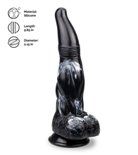 Load image into Gallery viewer, Dragon suction cup dildo 9.75 inches