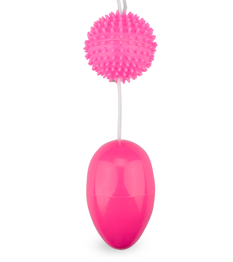 Dual-textured jiggle balls