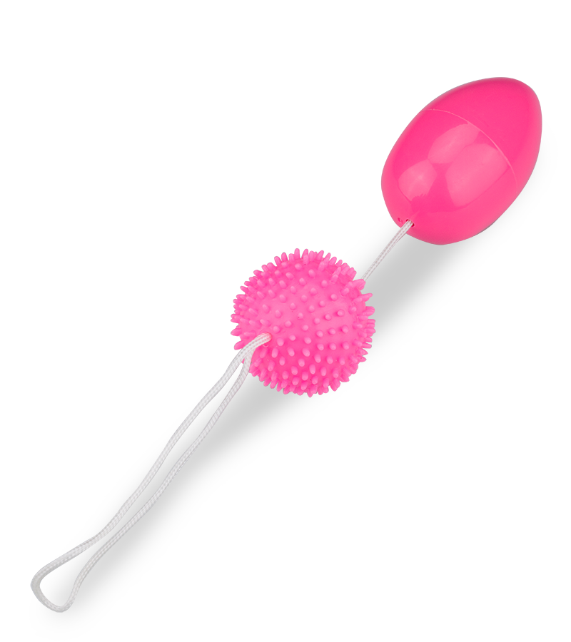 Dual-textured jiggle balls