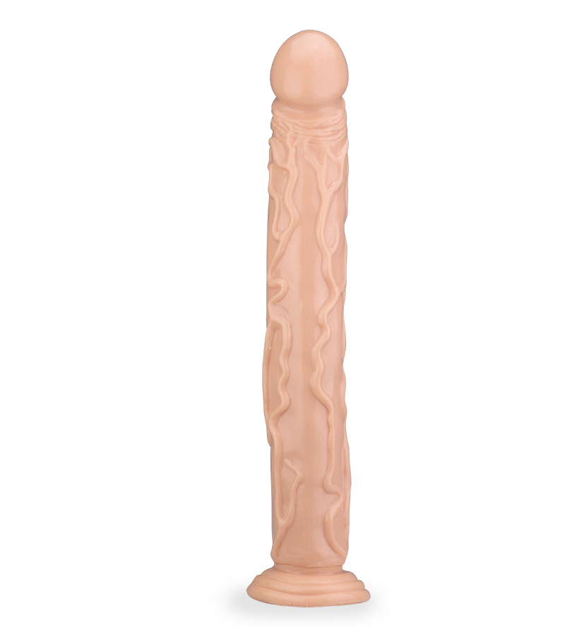 Dustin large suction-cup dildo with bulging veins