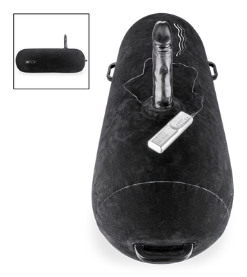 Easy Ride long inflatable pillow with vibrating dildo