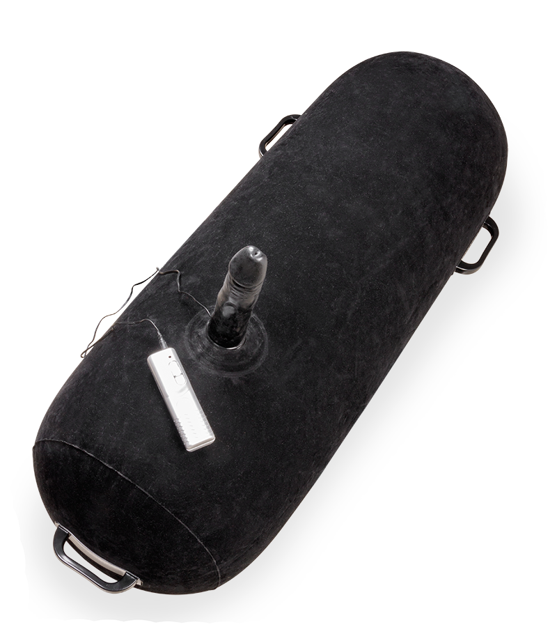 Easy Ride long inflatable pillow with vibrating dildo